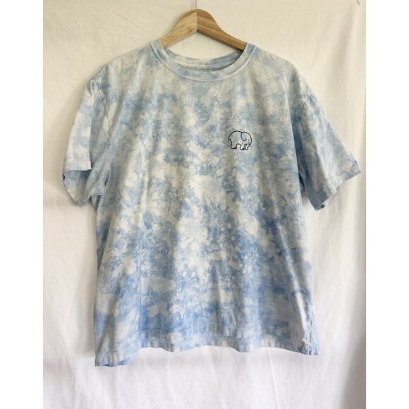 Ivory Ella Light Blue Tie Dye T-shirt Tee Womens Large Save The Elephants - Picture 1 of 4